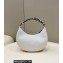 Fendi leather Fendigraphy Small Hobo Bag White 2022