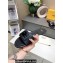 Fendi Leather Baguette Slides Black 2022
