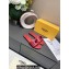 Fendi Leather Baguette Slides Red 2022