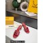 Fendi Leather Baguette Mules Red 2022