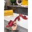 Fendi Leather Baguette Mules Red 2022