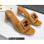 Fendi Leather Baguette Mules Brown 2022