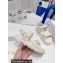 Dior Technical Fabric and White Resin Pearls DiorAct Sandals White 2022