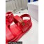 Dior Lambskin DiorAct Sandals Red 2022