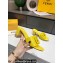 Fendi Leather Baguette Mules Yellow 2022