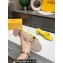 Fendi Leather Baguette Mules Yellow 2022