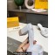 Fendi Leather Baguette Mules White 2022