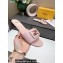 Fendi Leather Baguette Slides Pink 2022