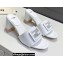 Fendi Leather Baguette Mules White 2022