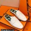 Hermes "H" cut-out detail Catena Mules White