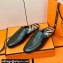 Hermes "H" cut-out detail Catena Mules Black