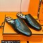 Hermes "H" cut-out detail Catena Mules Black