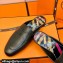Hermes "H" cut-out detail Catena Mules Black
