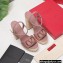 Valentino VLogo Signature Raffia Platform 4cm Heel 13cm Sandals Dusty Pink