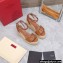 Valentino VLogo Signature Raffia Platform 4cm Heel 11cm Wedge Sandals Brown