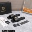 Versace La Medusa Leather Slides Black/Gold