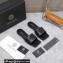 Versace La Medusa Leather Slides Black