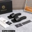 Versace La Medusa Leather Slides Black