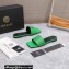 Versace La Medusa Leather Slides Green
