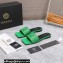 Versace La Medusa Leather Slides Green