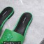 Versace La Medusa Leather Slides Green