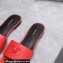 Versace La Medusa Leather Slides Red