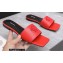 Versace La Medusa Leather Slides Red