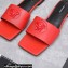 Versace La Medusa Leather Slides Red
