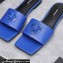 Versace La Medusa Leather Slides Blue