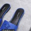 Versace La Medusa Leather Slides Blue