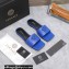 Versace La Medusa Leather Slides Blue
