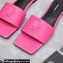 Versace La Medusa Leather Slides Dark Pink