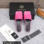 Versace La Medusa Leather Slides Dark Pink