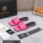 Versace La Medusa Leather Slides Dark Pink