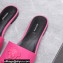 Versace La Medusa Leather Slides Dark Pink