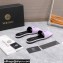 Versace La Medusa Leather Slides Lilac