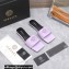 Versace La Medusa Leather Slides Lilac