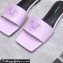 Versace La Medusa Leather Slides Lilac