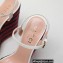 Gucci Leather Striped Platform 4cm Heel 13cm Wedge Sandals White with Double G