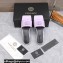 Versace La Medusa Leather Slides Lilac
