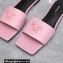 Versace La Medusa Leather Slides Pink