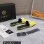 Versace La Medusa Leather Slides Yellow
