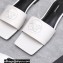 Versace La Medusa Leather Slides White