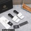 Versace La Medusa Leather Slides White
