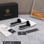 Versace La Medusa Leather Slides White