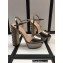 Gucci Multicolor Heel Platform Sandals Leather Metallic Gun Color