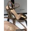 Gucci Multicolor Heel Platform Sandals Leather Metallic Bronze