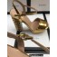 Gucci Multicolor Heel Platform Sandals Leather Metallic Gold