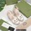 Gucci Platform 4cm Heel 13cm Wedge Sandals Leather White with Horsebit