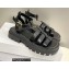 Celine CLEA TRIOMPHE GLADIATOR CHUNKY SANDALs in Vegetal Calfskin Black 2022